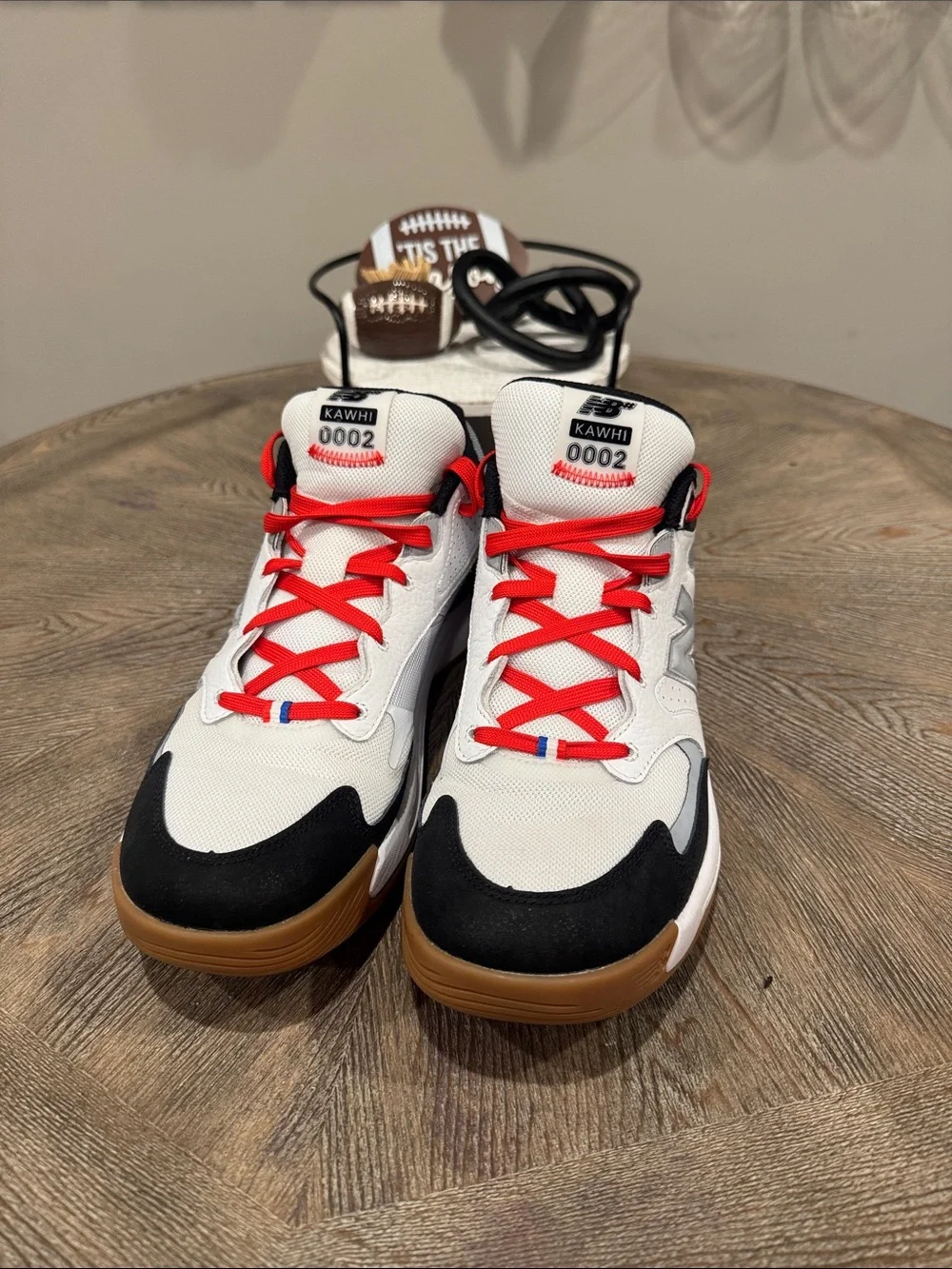 New Balance KAWHI 2 Basketball Shoes White/Black/Red Gum Men’s Size 13